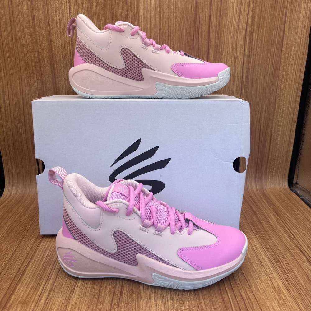 Under Armour Curry 3Z7 Basketball Shoes Youth 3Y Pink 6006544-616 NEW